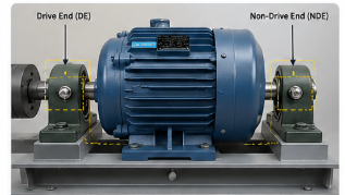 UCP 206 pillow block bearings mounted on drive end and non-drive end of motor shaft